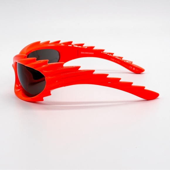 NEW BALENCIAGA BB0255S 005 ORANGE GREY UNISEX SUNGLASSES BALENCIAGA - Picture 8 of 11